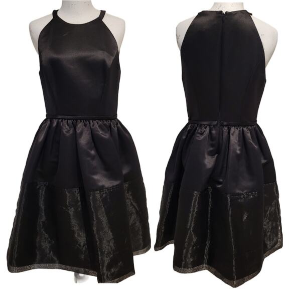ERIN by Erin Fetherston Dresses & Skirts - Erin Fetherston Black Tiered Fit & Flare Dress 6 Halter Neck Cocktail LBD
